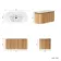 Positano Natural Oak Curved Wall Hung Basin Drawer Vanity 1000mm