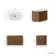 Positano Natural Walnut Curved Wall Hung Basin Drawer Vanity 800mm
