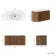 Positano Natural Walnut Curved Wall Hung Basin Drawer Vanity 1000mm