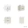 Cadiz Fluted Linen White Wall Hung Drawer Vanity with Marble Top & Reno Basin 600mm - Black Accents