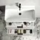Cadiz Fluted Linen White Wall Hung Basin Drawer Vanity 800mm - Black Accents