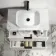 Cadiz Fluted Linen White Wall Hung Drawer Vanity with Marble Top & Marin Basin 800mm - Black Accents