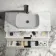 Cadiz Fluted Linen White Wall Hung Drawer Vanity Marble Top 1000mm (No Basin) - Black Accents