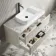 Cadiz Fluted Linen White Wall Hung Drawer Vanity Marble Top & Marin Basin 1000mm - Black Accents