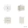Cadiz Fluted Linen White Wall Hung Vanity Marble Top & Nevis Basin 600mm - Brushed Brass Accents