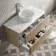 Cadiz Fluted Apex Oak Wall Hung Drawer Vanity with Marble Top & Nevis Basin 1000mm - Chrome Handles