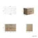 Cadiz Fluted Apex Oak Wall Hung Drawer Vanity with Marble Top 800mm (Excludes Basin) - Black Accents