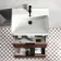 Cadiz Fluted Apex Walnut Wall Hung Basin Drawer Vanity 600mm - Black Accents