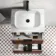 Cadiz Fluted Apex Walnut Wall Hung Drawer Vanity with Marble Top & Marin Basin 600mm - Black Accents