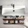 Cadiz Fluted Apex Walnut Wall Hung Basin Drawer Vanity 1000mm - Black Accents