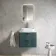 Cadiz Fluted Mystic Green Wall Hung Drawer Vanity Marble Top & Marin Basin 600mm - Chrome Handles