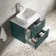 Cadiz Fluted Mystic Green Wall Hung Drawer Vanity Marble Top & Marin Basin 600mm - Chrome Handles