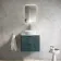 Cadiz Fluted Mystic Green Wall Hung Drawer Vanity Marble Top & Nevis Basin 600mm - Chrome Handles