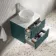 Cadiz Fluted Mystic Green Wall Hung Drawer Vanity Marble Top & Nevis Basin 600mm - Chrome Handles