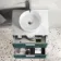 Cadiz Fluted Mystic Green Wall Hung Drawer Vanity Marble Top & Nevis Basin 600mm - Chrome Handles
