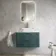 Cadiz Fluted Mystic Green Wall Hung Drawer Vanity Marble Top & Reno Basin 800mm - Chrome Handles