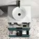 Cadiz Fluted Mystic Green Wall Hung Drawer Vanity Marble Top & Nevis Basin 600mm - Black Accents