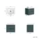 Cadiz Fluted Mystic Green Wall Hung Drawer Vanity with Marble Top & Reno Basin 600mm - Black Accents