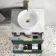 Cadiz Fluted Mystic Green Wall Hung Vanity Marble Top & Nevis Basin 600mm - Brushed Brass Accents