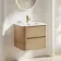 Jerez Country Oak Wall Hung Basin Drawer Vanity 600mm