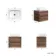 Jerez Black Walnut Wall Hung Drawer Vanity with Marble Top & Curved Basin 600mm