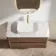 Jerez Black Walnut Wall Hung Drawer Vanity with Marble Top & Marin Basin 1000mm