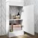 Trent Gloss White Cloakroom Floor Standing Basin Vanity 400mm and Toilet Set