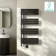 Seville Electric Matt Black Designer Flat Panel Heated Towel Rail 1200x600mm