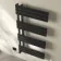 Seville Electric Matt Black Designer Flat Panel Heated Towel Rail 1200x600mm