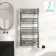 Naples Electric Premium Brushed Gunmetal Straight Heated Towel Rail 1200x600mm