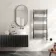Naples Electric Premium Brushed Gunmetal Straight Heated Towel Rail 1200x600mm