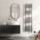 Naples Electric Premium Brushed Gunmetal Straight Heated Towel Rail 1600x400mm