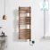 Santorini Electric Brushed Copper Flat Panel Heated Towel Rail 1200x450mm