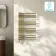 Cannes Electric Brushed Brass Designer Heated Towel Rail 800x500mm