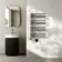 Cannes Electric Brushed Gunmetal Designer Heated Towel Rail 800x500mm
