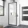 London Matt Black 6mm Pivot Shower Enclosure 800x800mm