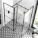Munich Matt Black Grid 8mm Walk In Shower Enclosure 800mm & 900mm Glass with Pivotal Return Panel
