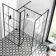 Munich Matt Black Grid 8mm Walk In Shower Enclosure 900mm & 900mm Glass with Pivotal Return Panel