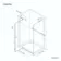 Vienna Matt Black Easy Clean 8mm Hinged Shower Enclosure 1200x800mm