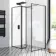 Munich Matt Black Framed 8mm Walk In Shower Enclosure 800mm & 900mm Glass with Pivotal Return Panel