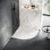 Berlin Quadrant Matt White Slate Effect SMC Composite Shower Tray 800x800mm