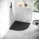 Berlin Quadrant Matt Black Slate Effect SMC Composite Shower Tray 800x800mm