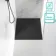 Berlin Rectangular Matt Black Slate Effect SMC Composite Shower Tray 1000x700mm