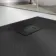 Berlin Rectangular Matt Black Slate Effect SMC Composite Shower Tray 1000x700mm