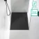 Berlin Rectangular Matt Black Slate Effect SMC Composite Shower Tray 1200x900mm