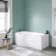 P Shaped 1600 Shower Bath - Left Handed