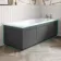 Traditional Slate Grey Wooden Bath Panel Pack 1700x680mm