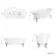 Grosvenor 1800mm Roll Top Bath - Chrome Ball Feet