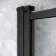 Dover 1600x750 Keyhole Shower Bath & 6mm Easy Clean Matt Black Framed Bath Screen