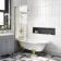 Abingdon 1500 Roll Top Shower Bath - Brushed Brass Ball Feet & 6mm Brushed Brass Bath Screen
